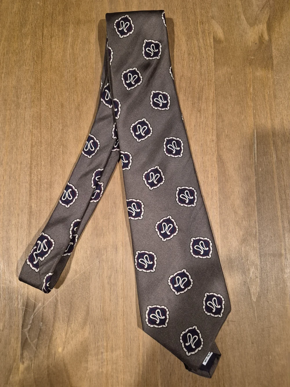 Men's Brown Medallion Silk Tie